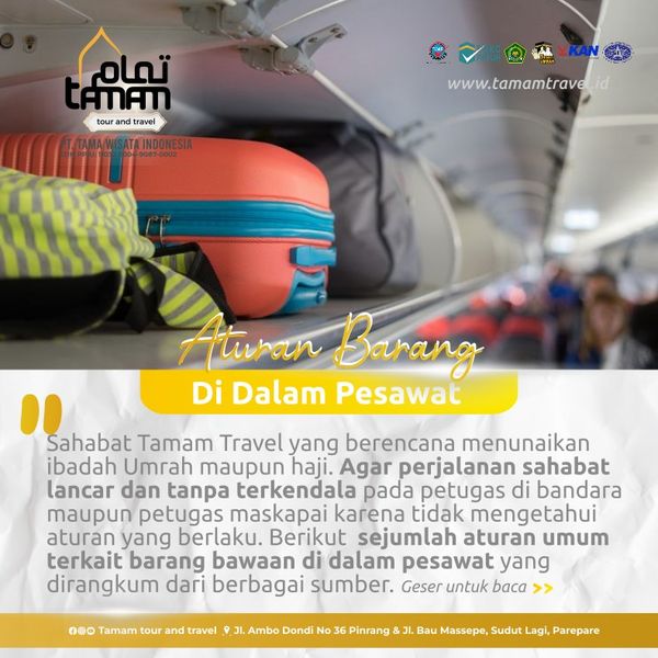 Persiapkan Diri Menuju Tanah Suci: Pahami Aturan Barang Bawaan di Pesawat!