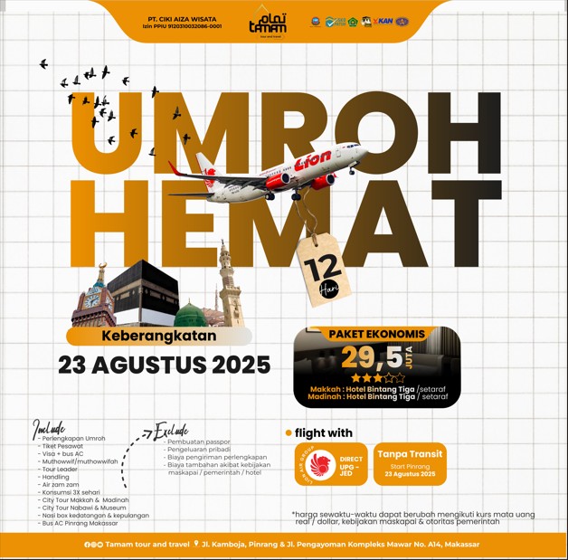 Umroh Hemat Agustus 2025: Kesempatan Emas Menuju Baitullah Bersama Tamam Travel (Hanya 29,5 Juta!)